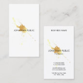 Gold Splash Modern Professionele Elegante Sjabloon Visitekaartje (Voorkant / Achterkant)