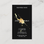 Gold Splash Modern Professionele Elegante Sjabloon Visitekaartje (Achterkant)