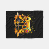 Gold Splash Video Game Controller Golden Gamer Gam Fleece Deken (Voorkant (Horizontaal))