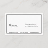 Gold Splash Visitekaartje (Achterkant)