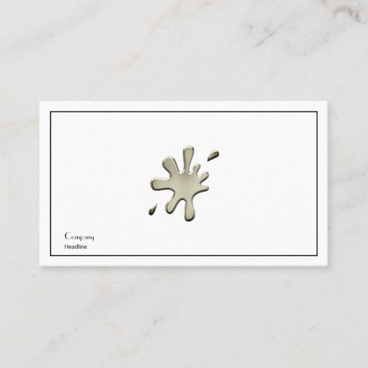 Gold Splash Visitekaartje (Voorkant)