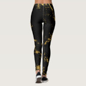 Gold Splashed Black Leggings (Achterkant)