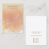 Gold Splats Terracotta Waterverf Earring Display Visitekaartje (Voorkant / Achterkant)