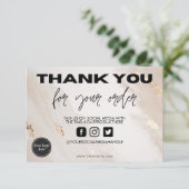 Gold Splatter Beige Hartelijk dank voor de toevoeg (Staand voorkant)