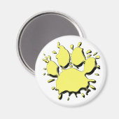 Gold Splatter Dog Paw-tekening Magneet (Voorkant / Achterkant)