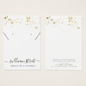Gold Splatter Earring Ketting Display Kaart (Voorkant /achterkant)