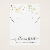 Gold Splatter Earring Ketting Display Kaart (Voorkant)