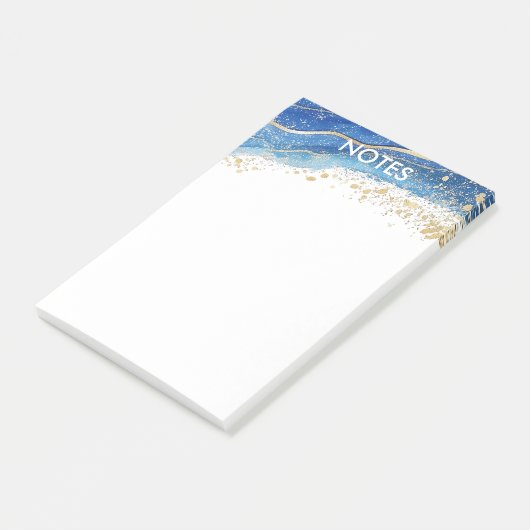 Gold Splatter Minimalist Post-it® Notes (Schuin)