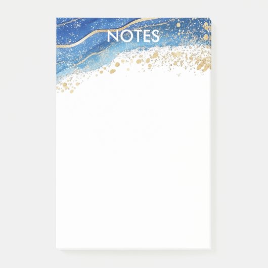 Gold Splatter Minimalist Post-it® Notes (Voorkant)