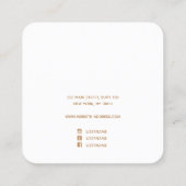 Gold Splatter Pink Waterverf Veroorbaar S Vierkante Visitekaartje (Achterkant)