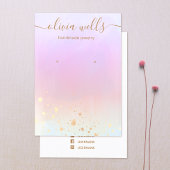 Gold Splatter Rainbow-Waterverf Veroorbaar beeldsc Visitekaartje