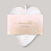 Gold Splatter Script Tan Abstracte Waterverf Visitekaartje