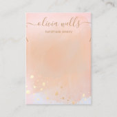 Gold Splatter Terracotta Waterverf Ketting Visitekaartje (Voorkant)