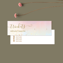 Gold Splatter-Waterverf-onderzoek Veroorbaar beeld Mini Visitekaartje