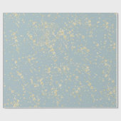 Gold Splatter Zee Foam Blauw Groen Grijs Glam Cadeaupapier (Vlak)