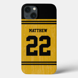 Gold Sport Jersey Nummer iPhone 6 13 Hoesje