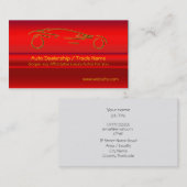 Gold Sports Automatisch op rood metallisch vormend Visitekaartje (Voorkant / Achterkant)