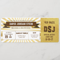 Gold Sports Theme Bar Mitswa Design