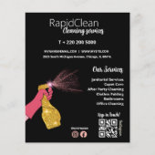 Gold Spray Cleaner Housekeeping Service Flyer (Voorkant)