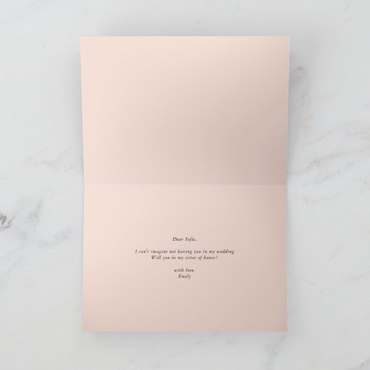 Gold Spring Blooms zullen mijn zuster zijn. Kaart (Binnen)