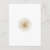 Gold Sputnik Starburst Briefkaart (Voorkant)