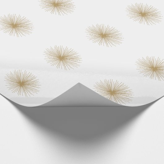 Gold Sputnik Starburst Cadeaupapier (Hoek)