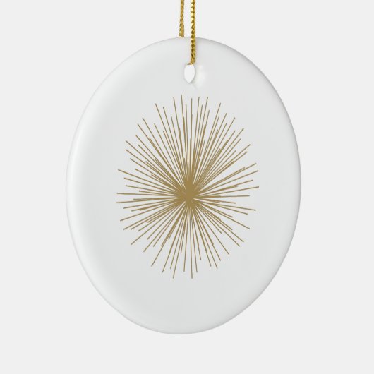 Gold Sputnik Starburst Keramisch Ornament (Rechts)
