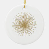 Gold Sputnik Starburst Keramisch Ornament (Voorkant)