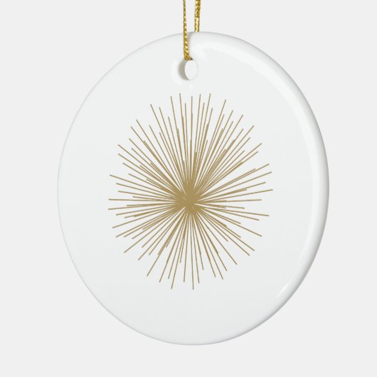 Gold Sputnik Starburst Keramisch Ornament (Links)