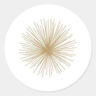 Gold Sputnik Starburst Ronde Sticker