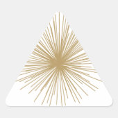 Gold Sputnik Starburst Sticker (Voorkant)