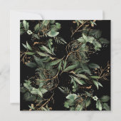 Gold Square Folie Lijst | Boho Botanische Eucalypt Kaart (Achterkant)