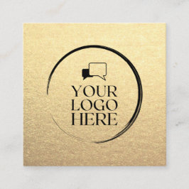 Gold Square voeg uw eigen logo metallisch metaal t Vierkante Visitekaartje