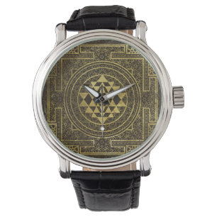 Gold Sri Yantra/Sri Chakra Horloge