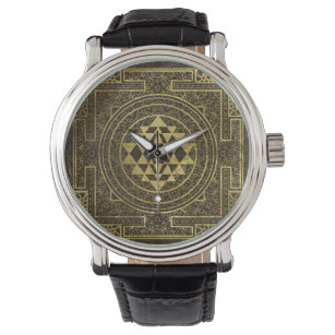 Gold Sri Yantra/Sri Chakra Horloge