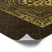 Gold Sri Yantra/Sri Chakra Poster (Hoek)