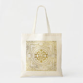 Gold Sri Yantra/Sri Chakra Tote Bag (Voorkant)