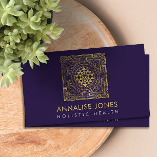 Gold Sri Yantra/Sri Chakra Visitekaartje