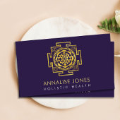 Gold Sri Yantra/Sri Chakra Visitekaartje