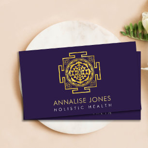 Gold Sri Yantra/Sri Chakra Visitekaartje