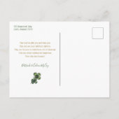  Gold St. Patrick's Day Shamrocks Feestdagenkaart (Achterkant)