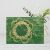  Gold St. Patrick's Day Shamrocks Feestdagenkaart (Staand voorkant)