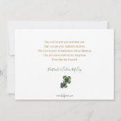  Gold St. Patrick's Day Shamrocks Feestdagenkaart (Achterkant)