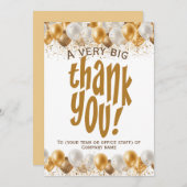 Gold Staff Medewerker Zeer groot Dank u Bedankkaart (Voorkant / Achterkant)