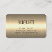 Gold Stainless Steel Metal Kijk #2 Visitekaartje (Achterkant)