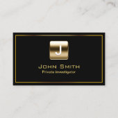 Gold Stamp Investigator Donker Visitekaartje (Voorkant)