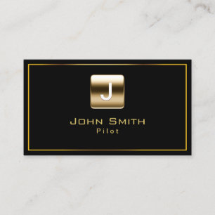 Gold Stamp Pilot Dark Visitekaartje