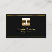Gold Stamp Programmer Donker Visitekaartje (Voorkant)