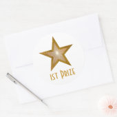 Gold Star '1st Prize' witte sticker (Envelop)