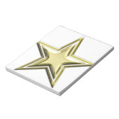 Gold Star 2 Layer Golden Stars Notitieblok (Linkerzijde)